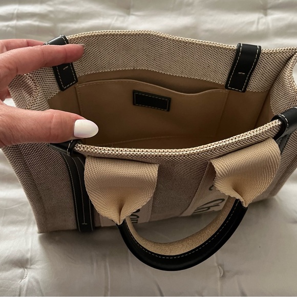 Chloe canvas small tote with dust bag.smoke free home. Barely use - Picture 2 of 3